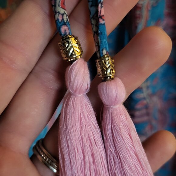 Long Sleeve Dress, Dreamy Satin Paisley Fabric - Picture 9 of 11